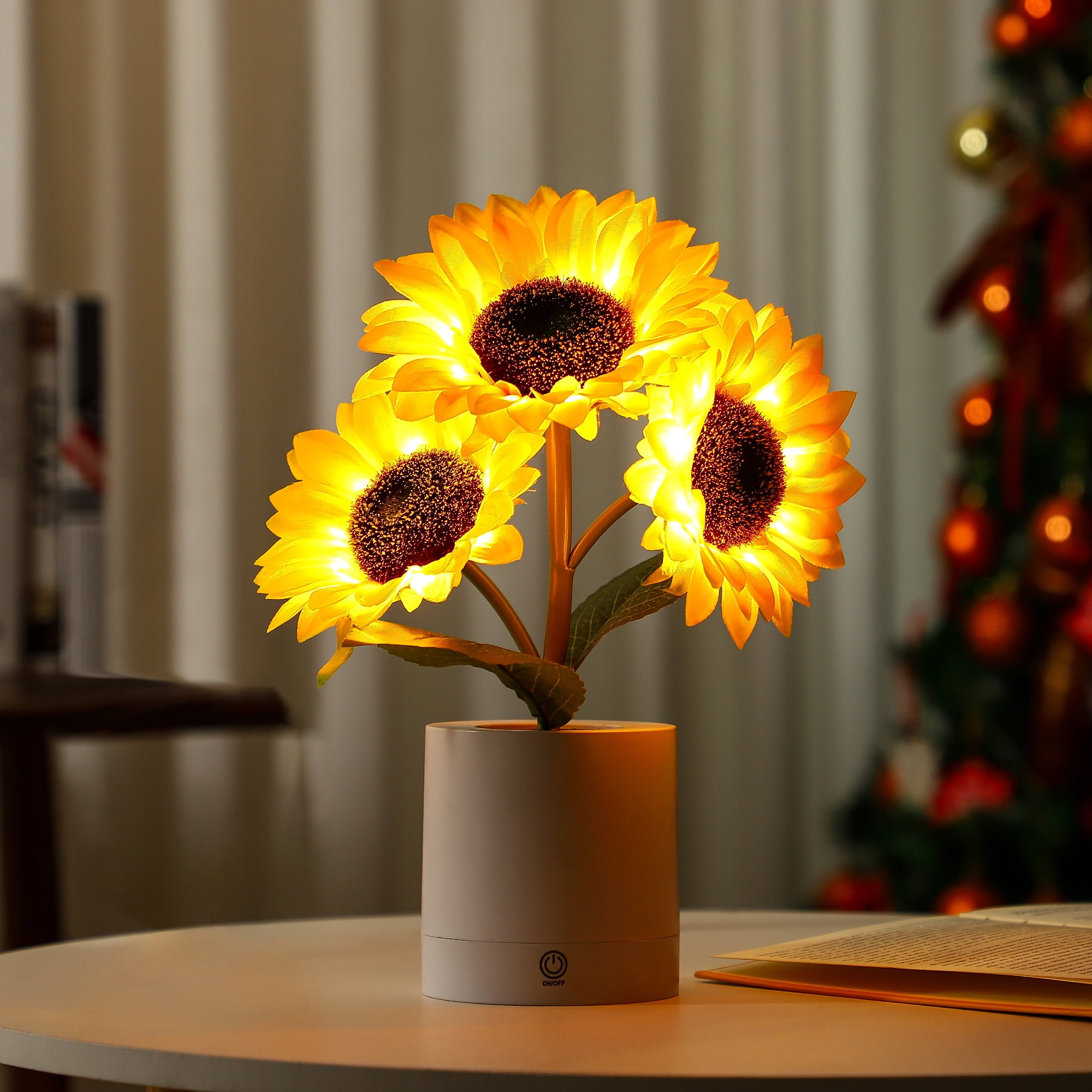 Sunflower Flower Lamp Gifts for Women, Birthday Christmas Ideal Gifts for Women Mom Grandma Girlfriend Friend Wife Anniversary Birthday, Bedroom Bar Coffee Shop Sunflower Night Light Lamp Decor