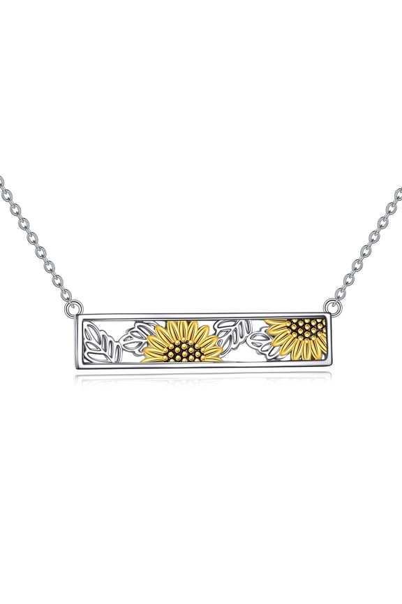 Sunflower Flower Pendant Necklace for Women Sterling Silver Jewelry Gifts for Women Mom Wife