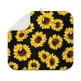 thumbnail image 1 of Sunflower Flower Print Dish Drying Mat for Kitchen Counter, Absorbent Microfiber Pad, Foldable Rack Drainer Mat, 16x18 Inch, 1 of 7