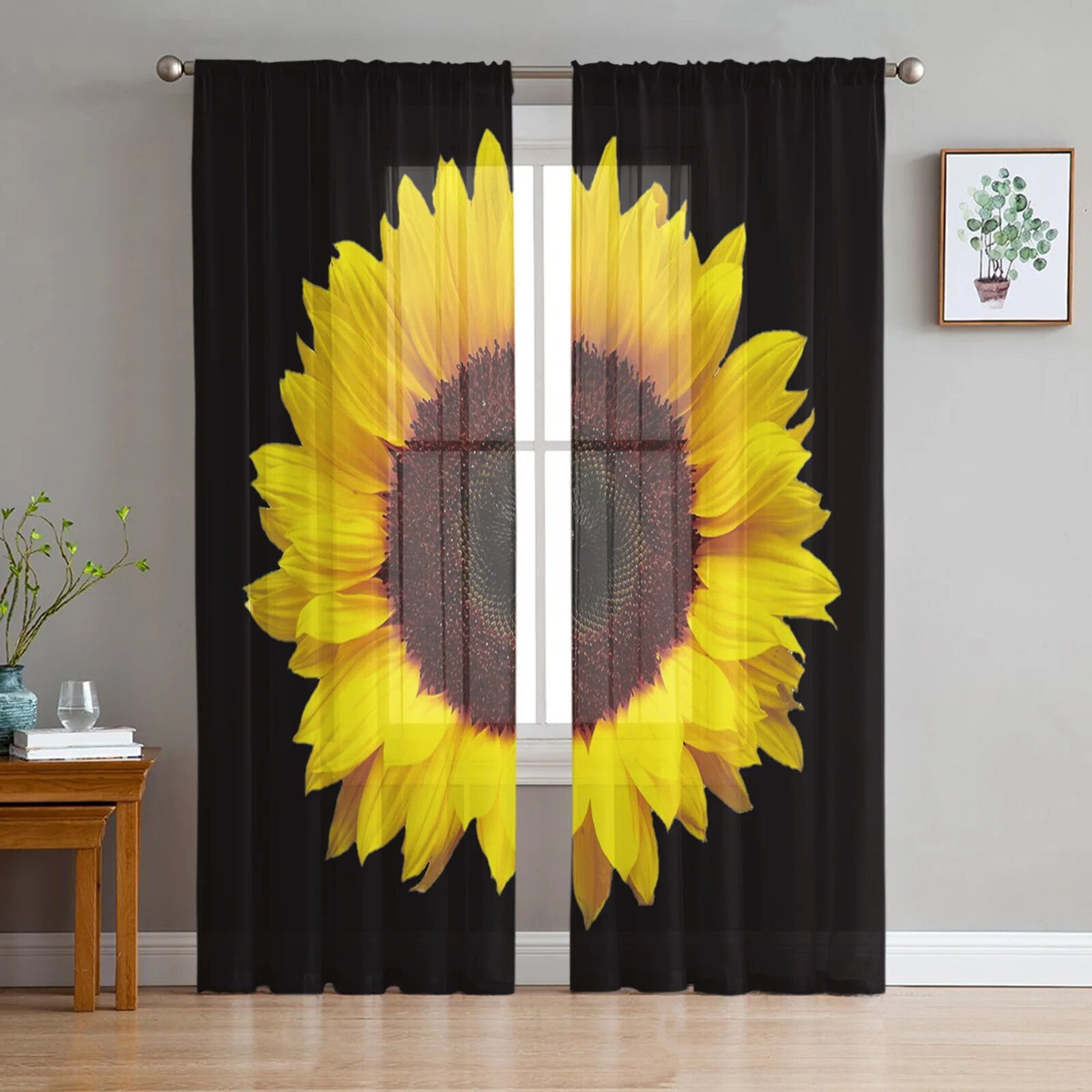Sheer Sunflower Curtains - ddp1ecj