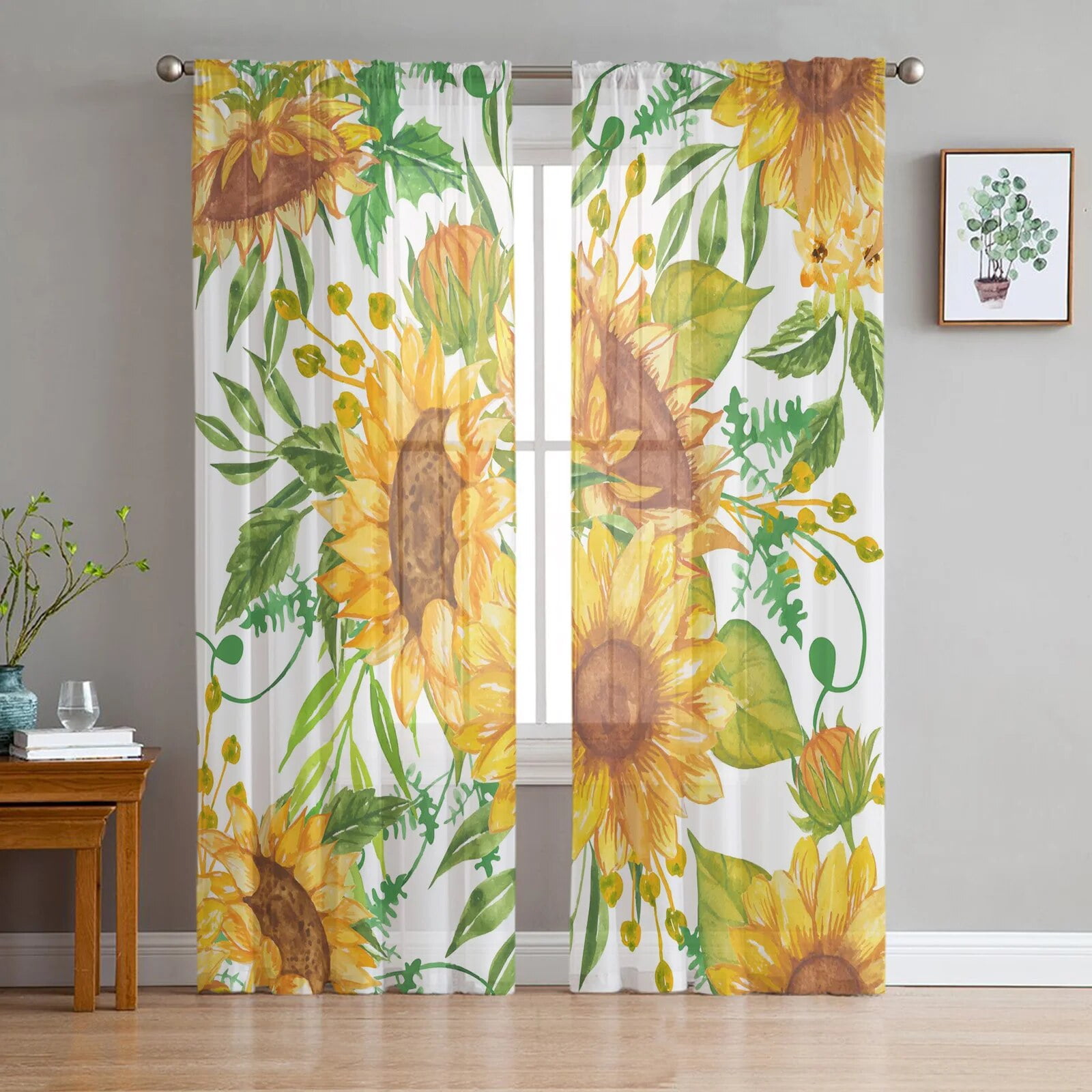 Sheer Sunflower Curtains - jlorqf2