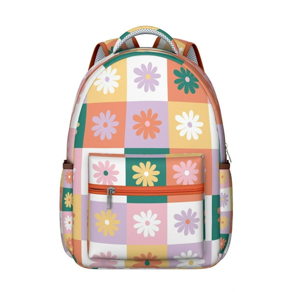 "Sunflower & Flowers Backpack - Women’s Lightweight School Backpack, Water-Resistant, Roomy Interior, Perfect for Work, Travel & Everyday Carry"