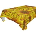 thumbnail image 1 of Sunflower Flowers Rectangle Tablecloth, Dust Proof Anti Wrinkle Wipeable Table Cloth Tabletop for of Dinner Kitchen Wedding Holiday Party 60"x108" Home Decor, 1 of 1
