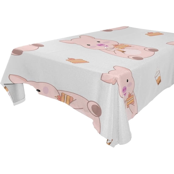 Sunflower Flowers Rectangle Tablecloth, Dust Proof Anti Wrinkle Wipeable Table Cloth Tabletop foration of Dinner Kitchen Wedding Holiday Party 54"x54" Decor Gift