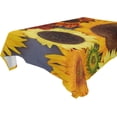 thumbnail image 1 of Sunflower Flowers Rectangle Tablecloth, Dust Proof Anti Wrinkle Wipeable Table Cloth Tabletop foration of Dinner Kitchen Wedding Holiday Party 60"x120" Decor Gift, 1 of 7
