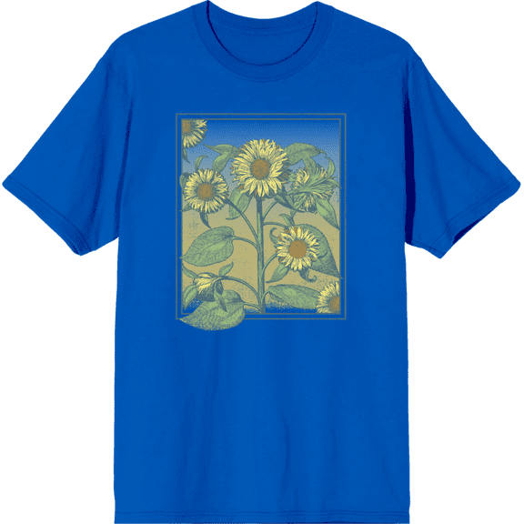 Sunflower Frame Crew Neck Short Sleeve Adult T-shirt-XXL-Orange