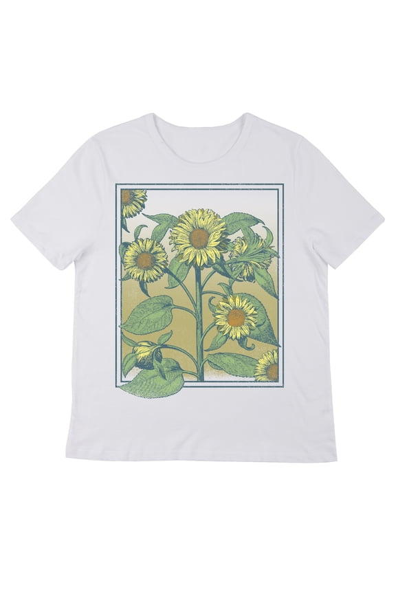 Sunflower Frame Crew Neck Short Sleeve Women's White Perfect Tee-XL