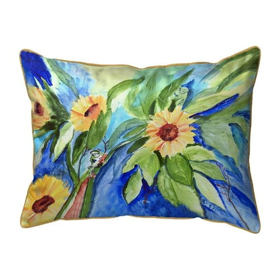 Sunflower & Frog Small Noncorded Pillow - 11 x 14 in.