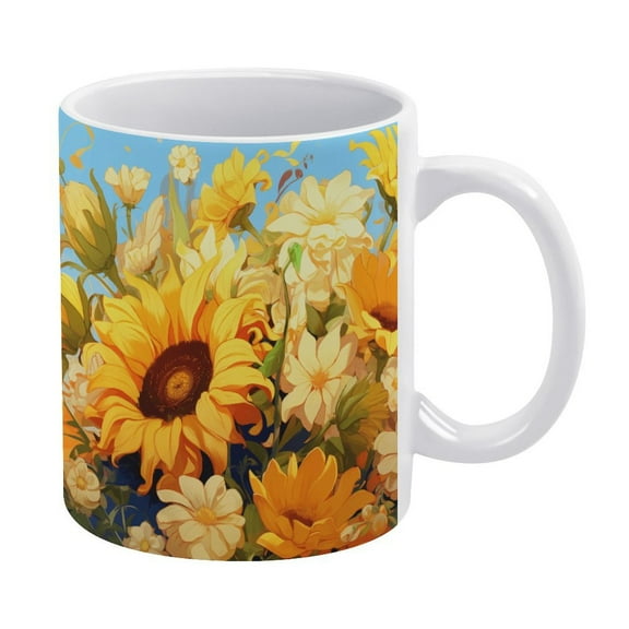 Sunflower Fun Mugs Are Suitable As Birthday Gifts for Husbands, Wives, Boyfriends, Girlfriends, And Friends