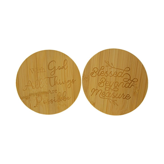 Sunflower Garden Faith Inspired Bamboo Trivet Set