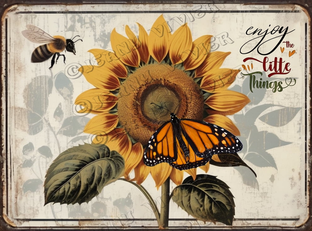 Sunflower Garden Sign, Sunflower Decorations For Kitchen, Metal ...