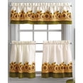 thumbnail image 1 of Sunflower Garden Window Kitchen Curtain Tier and Valance, Yellow, 36-Inch Tier Set, 1 of 6
