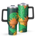 thumbnail image 1 of Sunflower Gift 40oz Tumbler with Handle and Straw, Large Capacity Travel Cup for Hot & Cold Drinks, Double Walled Vacuum Insulated Cup, Floral Lover Birthday Gifts for Mother's Day Women Girls, 1 of 6