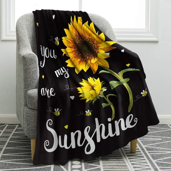 Sunflower Gifts Blanket for Women Girls, Sunflowers Throw Gifts for Sunflower Lovers Adult Kids, Christmas Birthday Valentine''s Day You are My Sunshine Gifts Blanket for Home Bed Couch
