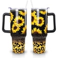 thumbnail image 1 of Sunflower Gifts Cup for Women Girls, 40oz Tumbler with Handle and Straw Lid, Stainless Steel Double Walled Insulated Mug Water Bottle, Sun Flowers Floral Lover Birthday Gift Idea, 1 of 6
