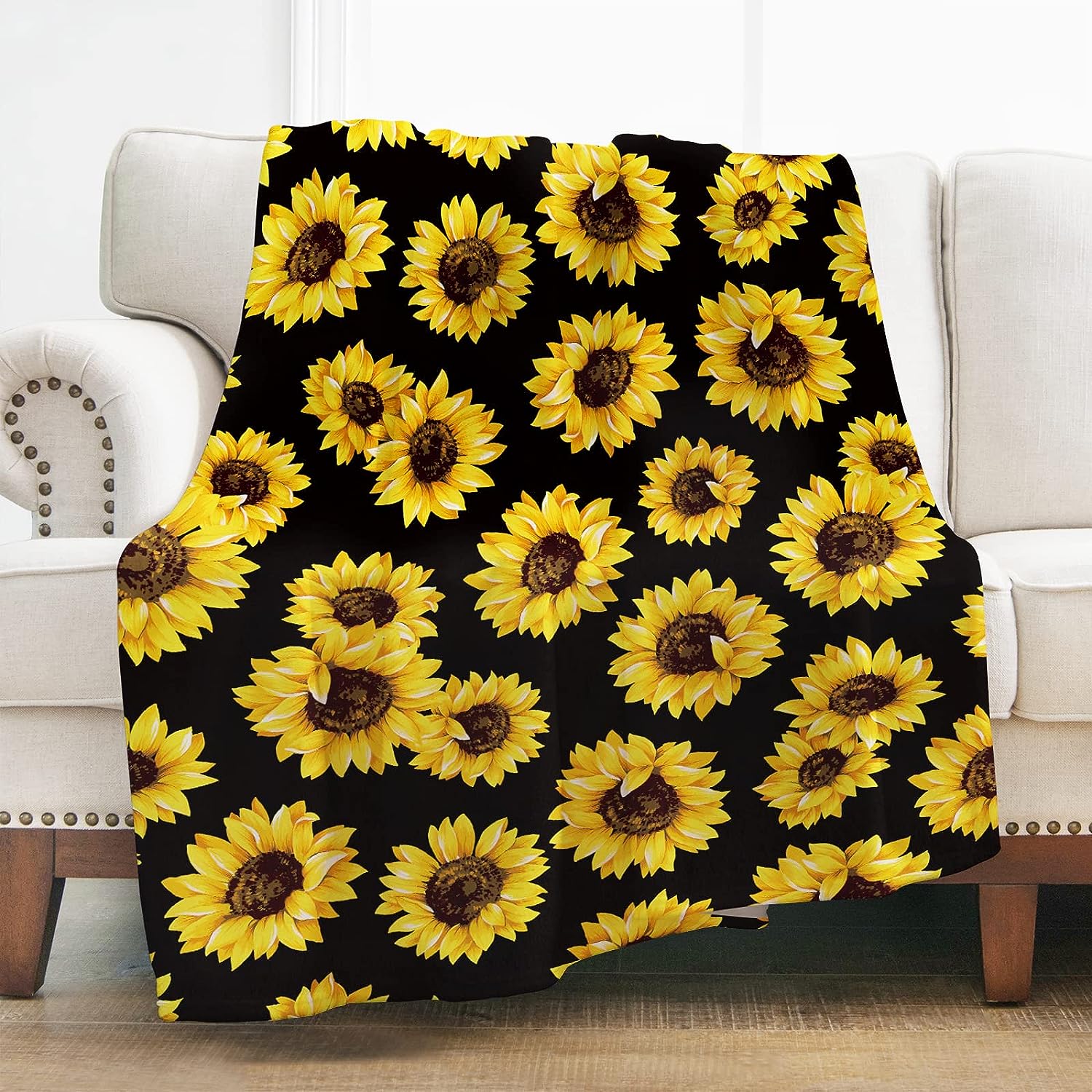 Sunflower Yellow Print Blanket