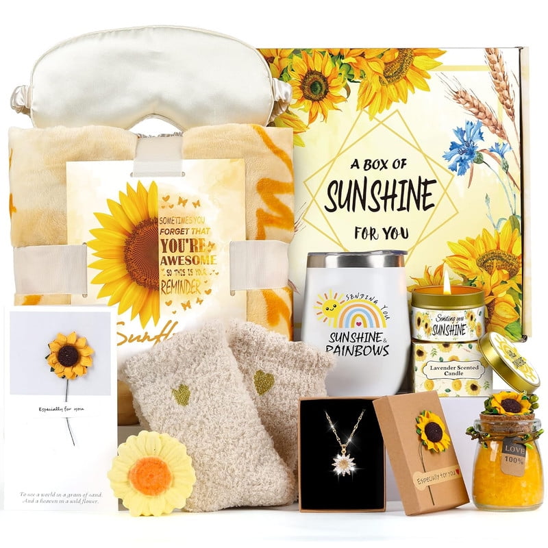 Sunflower Gifts for Women Sending Sunshine Gift-11pcs Get Well Soon ...