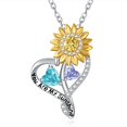 thumbnail image 1 of Sunflower Gifts for Women Birthstone necklace S925 sterling silver, 1 of 6