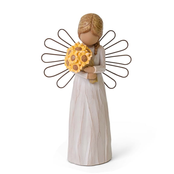 Sunflower Gifts for Women, Resin Guardian Angel Figurine, Encouragement & Thank You Gift for Women, Tabletop Home Decor Accent