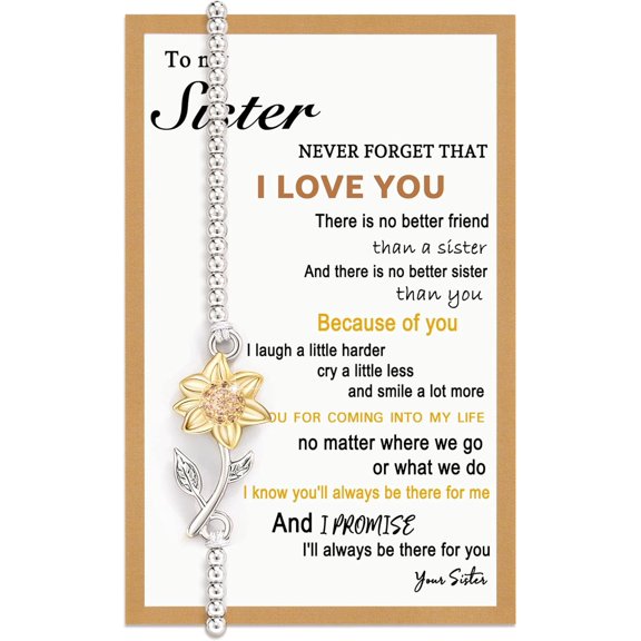Sunflower Gifts for Women Teen Girls, Sunflower Bracelets for Women