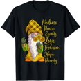 thumbnail image 1 of Sunflower Gnome Shirt Women Buffalo Plaid Girls Flower Lover T-Shirt, 1 of 2