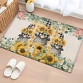 thumbnail image 1 of Sunflower Gnomes 2'x3' Washable Rug, Spring Eucalyptus Floral Orange Plaid Non-Slip Soft Doormat Area Rugs for Entrance Bathroom Bedsides, Carpet for Kitchen Bedroom, Entryway Floor Mat, 1 of 9