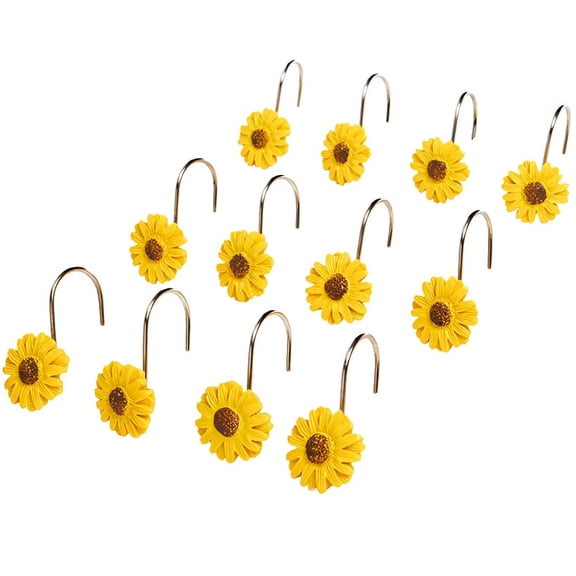 Sunflowers and Gnomes Shower Curtain, Valance, or Hooks