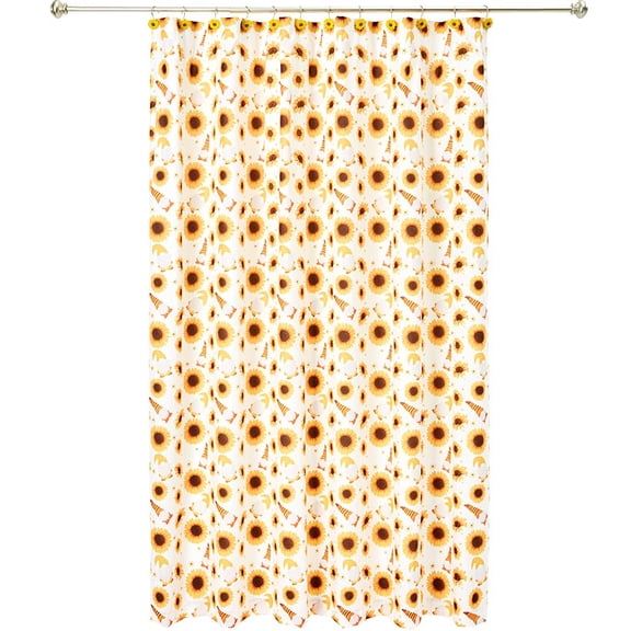 Sunflowers and Gnomes Shower Curtain, Valance, or Hooks