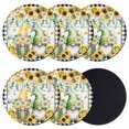 thumbnail image 1 of Sunflower Gnomes Coasters Set of 6, Absorbent Coasters for Drinks, Spring Farmhouse Daisy Leaf Wooden Grain Coaster for Desk Coffee Table Protection, Home Decor House Warming Gifts 4", 1 of 8