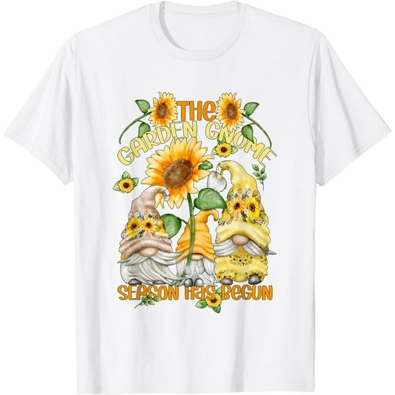 Sunflower Gnomes For Gardener & Florist - Funny Garden Gnome T-Shirt