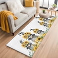 thumbnail image 1 of Sunflower Gnomes Kitchen Runner Rug 2x6 Washable Runners for Hallway Non Slip Spring Eucalyptus Floral Watercolor Large Area Rug Indoor Floor Carpet for Bathroom Laundry Entryway Bedroom Living Room, 1 of 8