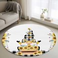 thumbnail image 1 of Sunflower Gnomes Round Rug 3ft Washable Circle Entryway Rugs Non Slip Yellow Summer Botanical Farmhouse Area Rug Indoor Floor Carpet for Bedroom Kitchen Living Room Home Office Dining Room Nursery, 1 of 8