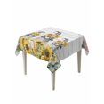 thumbnail image 1 of Sunflower Gnomes Table Cloth, Waterproof Tablecloth for Square Tables, Spring Eucalyptus Floral Gray Wooden Reusable Washable Fabric Table Cover for Restaurant Kitchen Dining Tables 60"x60", 1 of 9