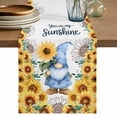 thumbnail image 1 of Sunflower Gnomes Table Runner 36 Inches, Summer Botanical Elegant Floral Bed Runner Dresser Scarves Tabletop for Indoor Outdoor Parties/Ceremony/Banquet, 13"x 36", 1 of 9