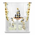 thumbnail image 1 of Sunflower Gnomes Tie Up Curtains 45 Inches Long, Kitchen Window Curtains Over Sink, Yellow Summer Botanical Farmhouse Small Window Curtains Shade Balloon Curtains Valances for Bedroom/Cafe 34"x45", 1 of 8
