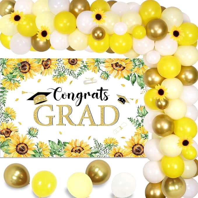Sunflower Graduation Party Decorations Class of 2026 Congrats ...