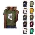 thumbnail image 1 of Sunflower Graphic Tees for Women 2026 Summer Casual Short Sleeve Crewneck T Shirts, 1 of 4