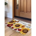 thumbnail image 1 of Sunflower Gray Check Door Mat&nbsp;Indoor Outdoor Entrance, Non Slip Rug for Kitchen Bathroom Entryway Rug, Farmhouse Flowers Butterfly Washable Doormat Floor Mat for Office Home Decor 24x36 Inch, 1 of 8