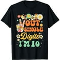 thumbnail image 1 of Sunflower Groovy Peace Out Single Digits I'm 10 Birthday T-Shirt, 1 of 5