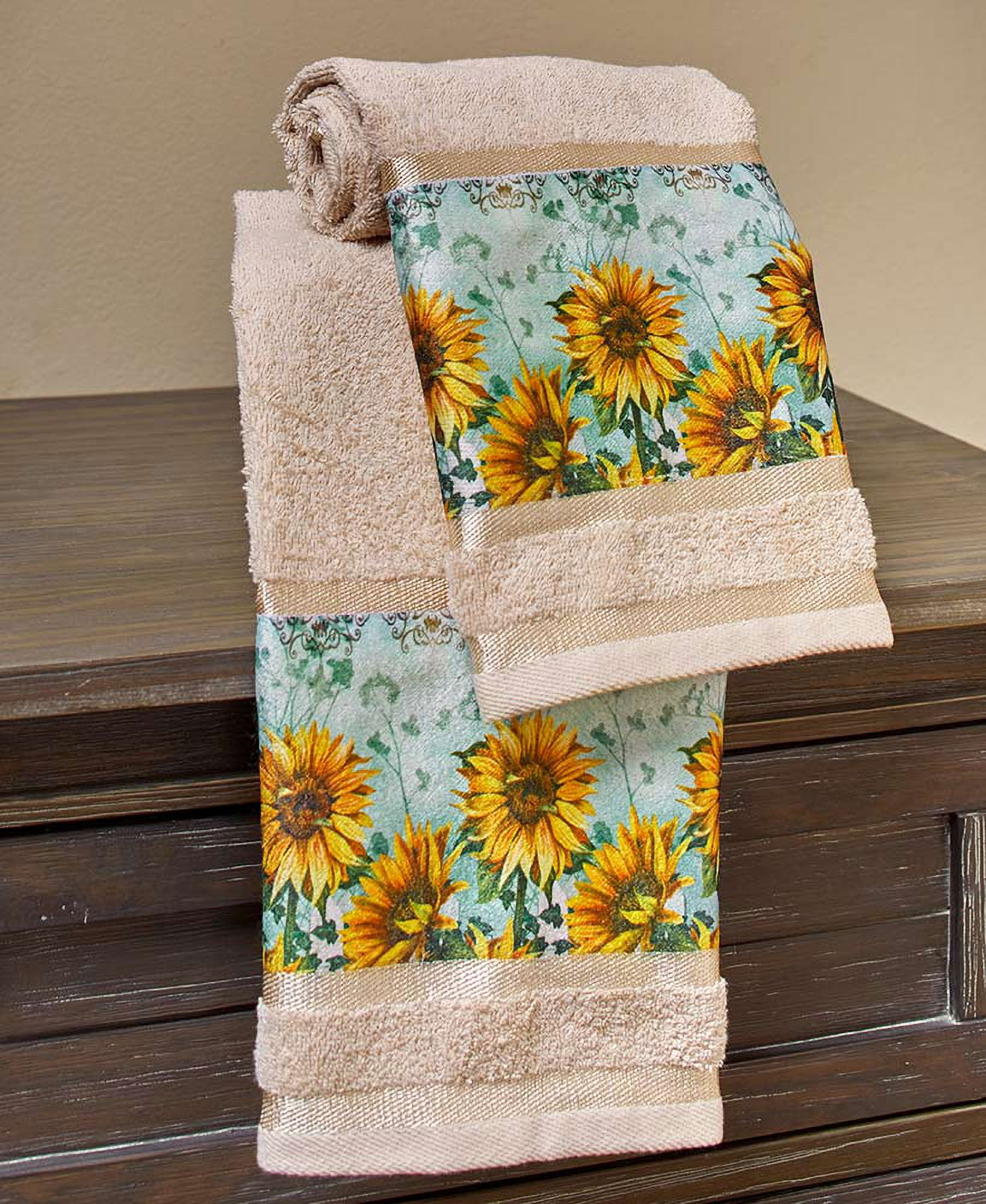 Honey Bee and Sunflower Hanging Kitchen Towel With Holder, Fun Bathroom  Hand Towel With Hanger, Snap on Cotton Dish Towels With Hanging Loop 