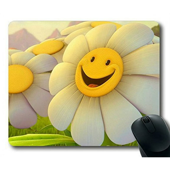 Sunflower Happy Smiley Face Mouse pads Gaming Mouse Pad 9.84x7.87 inches