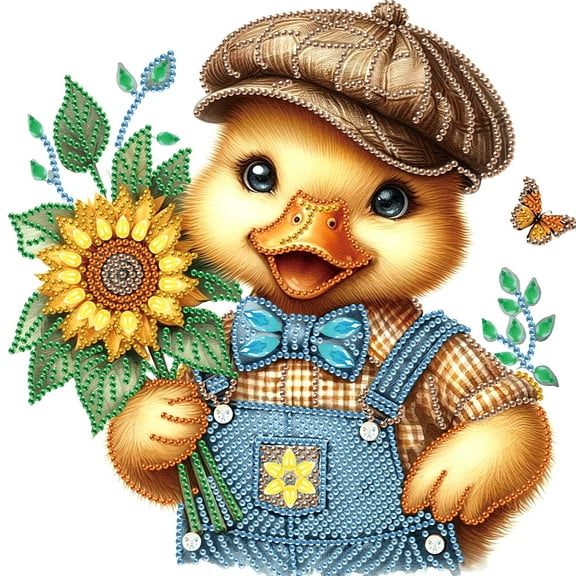 Sunflower Hat Yellow Duck Diamond Art Painting Kit