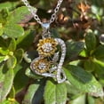 thumbnail image 1 of Fruilibee Zirconia Rhinestone Crystal Sunflower Pendant, Fashion Necklace Jewelry Gifts for Women, 1 of 4