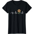 thumbnail image 1 of Sunflower Heartbeat Gardener Gift Sunflower T-Shirt, 1 of 3