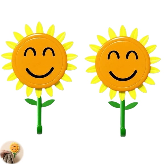 Sunflower Hook Retractable, Self-Adhesive Sticky Hooks, Removable Without Marks, for Bathroom, Kitchen Bedroom