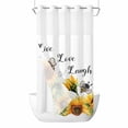 thumbnail image 1 of Sunflower No Hooks Shower Curtain with Snap-in Liner Bee Yellow Floral Summer Shower Curtains for Bathroom, Waterproof, Easy Install, Washable 36"x72", 1 of 9