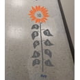 thumbnail image 1 of Sunflower Hopscotch School Activity Vinyl Sticker Sensory Path Floor Decal Teaches Counting Glossy Brilliant Blue, Orange, and Charcoal Gray, 1 of 3