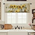 thumbnail image 1 of Sunflower Hummingbird Kitchen Curtain Valance 54W x 18H Rod Pocket Farmhouse Rustic Plant Vintage Inspirational Window Treatment for Living Room Bedroom Bathroom, 1 of 5