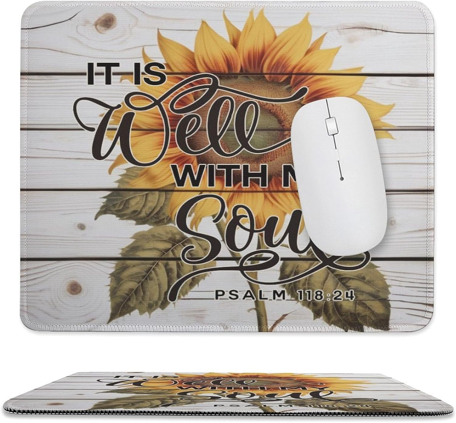 Sunflower It is Well with My Soul - Psalm 118:24 Themed Mouse Pad 10 ...
