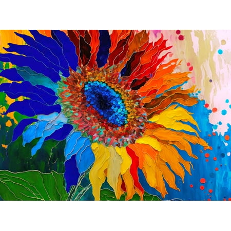 Sunflower Kaleidoscope Jigsaw Puzzle by Cross & Glory - Best New 1000 Piece Puzzle | Vibrant Flower Artwork for Adults | Fun and Challenging Gift for Garden Lovers
